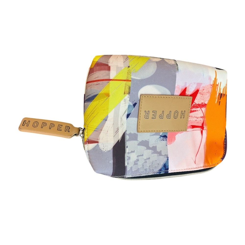 Hopper SF MoMA Abstract Canvas Cosmetic Bag Travel Pouch Multi-Color Art Print
